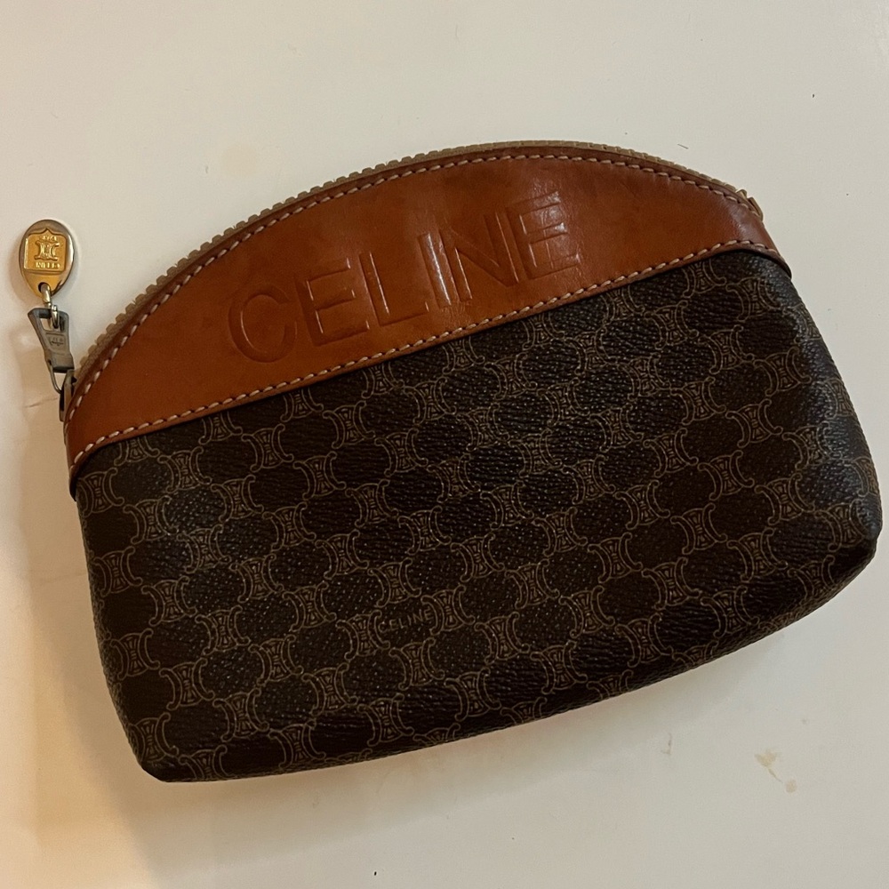 Celine Cosmetic Pouch Macadam Pattern